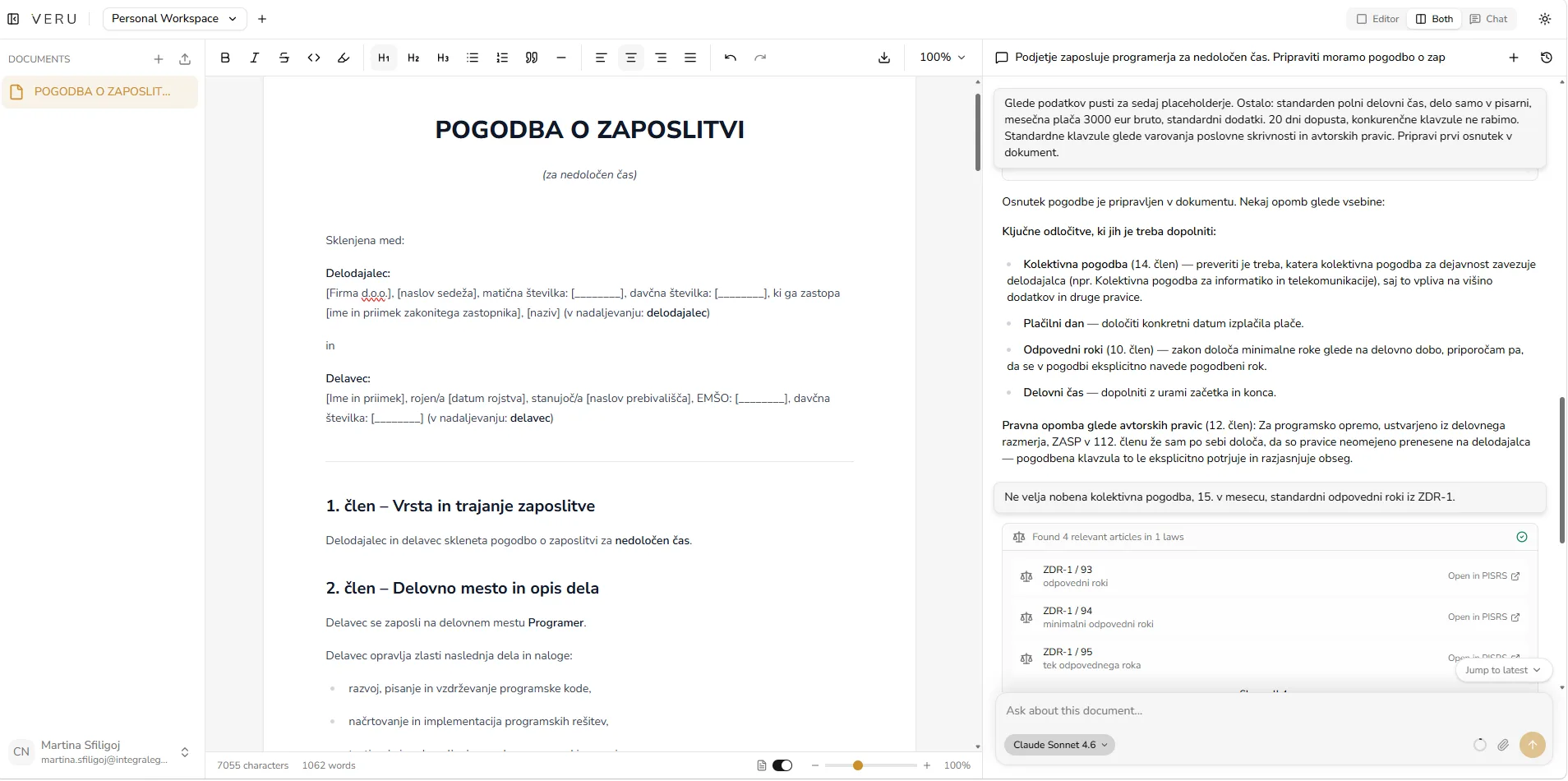 Employment contract
