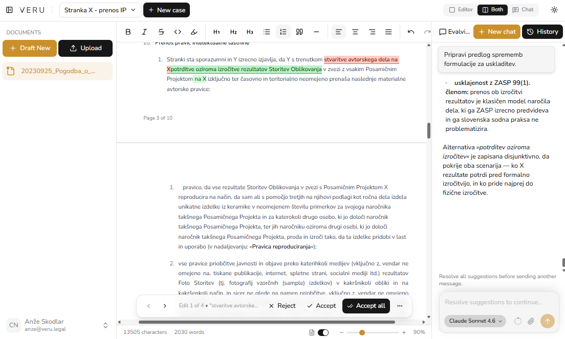 Veru connecting regulations and legal context